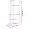 vidaXL Bücherschrank 5 Fächer Mexiko-Stil Kiefernholz Produktbild-Vorschau 9