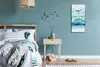 Wanduhr Uhr Wandbild Leinwand Quarz 30x60 Aquarell Produktbild-Vorschau 4