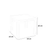 Tavolo basso per bar o giardino Quadrato 45x45 cm per uso Anteprima dell’immagine prodotto 9
