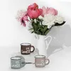 Set di 6 tazze da espresso in ceramica moderna marrone Anteprima dell’immagine prodotto 6