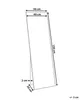 BELIANI Stojace zrkadlo čierne hliníkový rám 50 x 156 cm Náhľad obrázku produktu 3