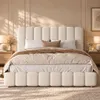 Letto imbottito 200x200 cm, letto matrimoniale con rete a Anteprima dell’immagine prodotto 3