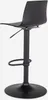 Tabouret de bar de cuisine design avec pied réglable noir Voir les images du produit 3