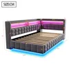 Merax Polsterbett Schlafsofa 90x200cm mit LED-Beleuchtung, Produktbild-Vorschau 7