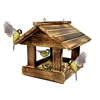 Mangiatoia per uccelli da esterno 25 x 30 x 30 cm in legno Anteprima dell’immagine prodotto 6