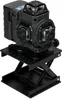 A black laser level device with multiple lenses sits on a black adjustable stand against a white background. Podgląd zdjęcia produktu