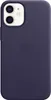 Apple iPhone 12 mini Lederhülle mit MagSafe Deep Violet Produktbild-Vorschau 1