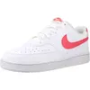 A single white Nike Court Vision Lo NN sneaker with coral accents is shown against a white background. Produktbild-Vorschau