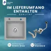 VBChome Granitspüle 50 x 48 cm Grau Einzelbecken Produktbild-Vorschau 3