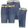 Sublevel Denim Bermuda Jeans Shorts mit Flechtgürtel und Produktbild-Vorschau 7