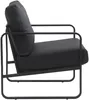 CLP Lounger Manea mit Metallgestell schwarz Kunstleder Produktbild-Vorschau 4