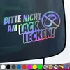 PantherPixel Nicht Am Lack Lecken Aufkleber Warnung Produktbild-Vorschau 1