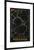 MuchoWow® Gerahmtes Poster Stadtplan - Karte - Baden Baden Produktbild-Vorschau 1