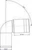 Poloplast POLO-KAL XS, Bogen, DN 32, 87, 1 pz. Anteprima dell’immagine prodotto 4