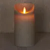 LED Echtwachskerze mit Timer flackender Docht Taupe Höhe Produktbild-Vorschau 13