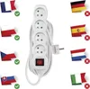 Prodlužovací kabel 5 m / 4 zásuvky / s vypínačem / bílý / PVC / 1,5 mm2 Productafbeelding-voorbeeld