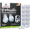 A box of Clenesso 2-Phase cleaning tablets for coffee machines, with a blister pack of tablets shown next to it. Produktbild-Vorschau