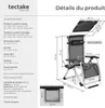 Chaise longue pliable CLOUD II avec pare-soleil - gris Voir les images du produit 6