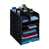 Organizér na stôl s úložnými priehradkami RD42749, čierna Náhľad obrázku produktu 1