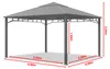 Gartenpavillon 4x4 m Stahldach Hardtop, ohne Seitenteile, Produktbild-Vorschau 3