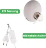 LUMILED Schreibtischlampe E27 Fassung 13W Weiß Holzdetails Produktbild-Vorschau 7