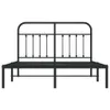 vidaXL Struttura letto con testiera in metallo nero 140x200 Anteprima dell’immagine prodotto 4