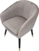 Sillón Paris Glam en gris y dorado: sillón tapizado con Vista previa de la imagen del producto 5