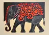 raxxa Premium-Puzzle "Abstract Elephant with Large Red Produktbild-Vorschau 2