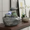 Zimmerbrunnen in Fels-Optik mit LED Beleuchtung Produktbild-Vorschau 5