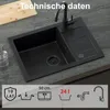 Kuchynský drez QUADRON Granitový drez | Rozmery 62 x 44 x Náhľad obrázku produktu 2