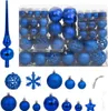 vidaXL Set de 111 boules de Noël bleu polystyrène Voir les images du produit 6