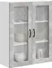 Armoire murale en verre vidaXL LUCCA, gris béton, 80 x 31 x Voir les images du produit 2
