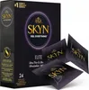 A box of SKYN Elite condoms with three individual packets in the foreground. Náhľad obrázku produktu