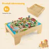 GOPLUS Spieltisch mit 84 Spielzeugteile, Kinder Eisenbahn Produktbild-Vorschau 5