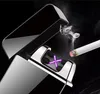Close-up of an electric plasma lighter igniting a cigarette, with smoke rising. Podgląd zdjęcia produktu