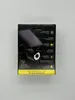 The image shows the packaging of a solar-powered LED light. The packaging is black with yellow accents and features an illustration of the product along with text and icons describing its features. Produktbild-Vorschau