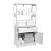 Mondeer Armoire haute de salle de bain avec tiroir 60 x 30 Voir les images du produit 4