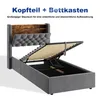 STILVORA Polsterbett 90×200 cm mit Bettkasten & LED, Produktbild-Vorschau 5
