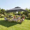 Outsunny Paviljoen 3,2x3,2 m: Stabiel, wintervast Productafbeelding-voorbeeld 2
