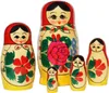 Matroschka Puppen Babuschka  Rotes Tuch Set aus 5 Produktbild-Vorschau 1
