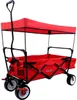 FUXTEC Bollerwagen Rot FX-CT350 - mit Dach | Klappbar | bis Produktbild-Vorschau 2