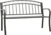 vidaXL Gartenbank Grau 120 cm Stahl Produktbild-Vorschau 6