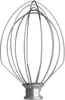 A close-up shot of a wire whisk attachment for a stand mixer, against a white background. Produktbild-Vorschau