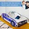 Autobett 70x140 cm Spielbett Kinderbett mit Rausfallschutz Produktbild-Vorschau 2