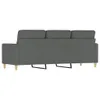 vidaXL 3-Sitzer-Sofa Dunkelgrau 180 cm Stoff Produktbild-Vorschau 12