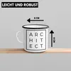 Trendation - Architekt Geschenke Emaille Tasse Lustig Produktbild-Vorschau 4