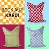 LUMALAND Sitzsack In-& Outdoor Karo 380l weinrot/pfirsich Produktbild-Vorschau 10