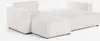 Ecksofa mit Halbinsel und ausziehbarem Bett in Rippenstoff Produktbild-Vorschau 4