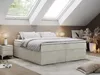 A bedroom with a bed, skylights, and decor. Produktbild-Vorschau