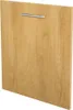 A close-up of a wooden cabinet door with a silver handle. Podgląd zdjęcia produktu